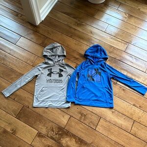 Boys Under Armour Jersey Hoodie size Small, set of 2